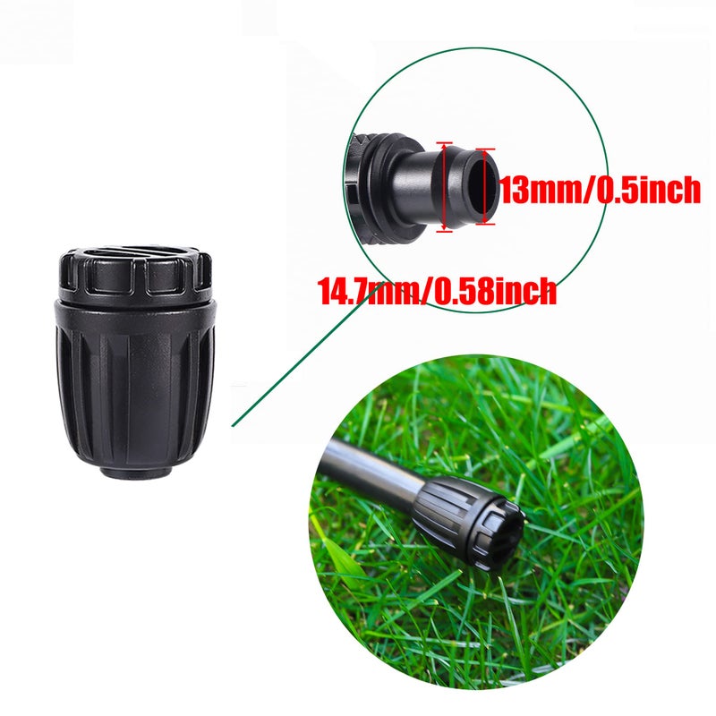 FOGWOWO 1/2 inch Irrigation Fittings End Plugs For (1/2"" ID x0.6-0.63"" OD) 16mm Drip Tubing Connectors-10 Pcs/pack - Image 2